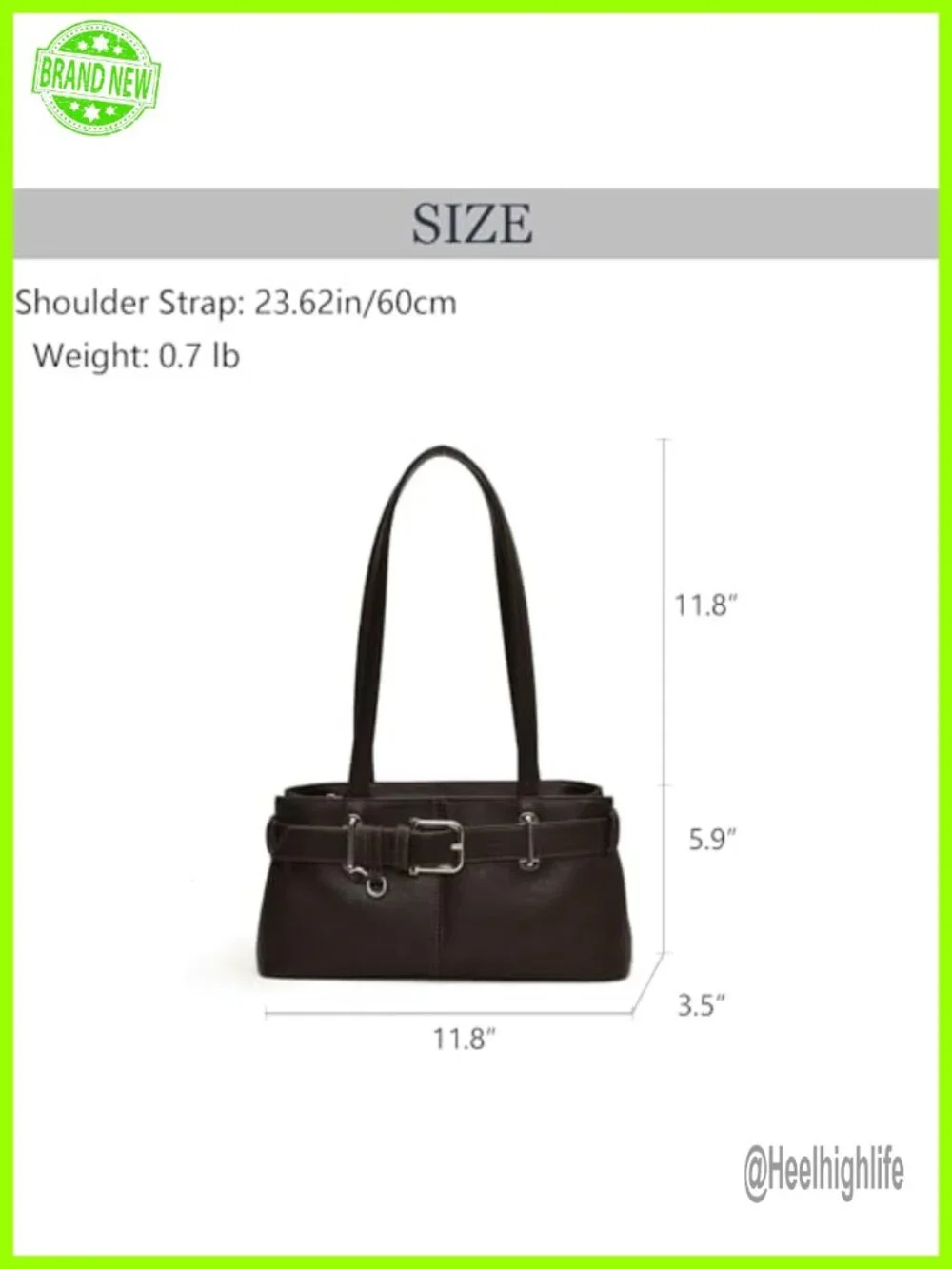 Vintage Y2K Hobo Purse with Belt Buckle PU Leather Shoulder Bag